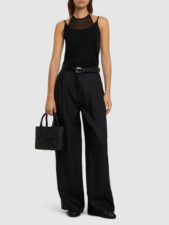 St. Agni: Layered knit halter tank top - women_1 | Luisa Via Roma