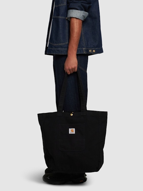 Carhartt WIP: Bayfield canvas tote -  Rinsed Black - men_1 | Luisa Via Roma