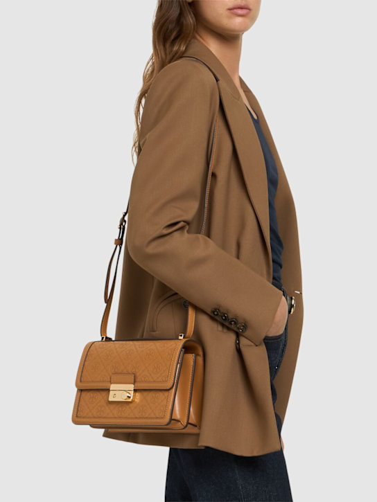 Tory Burch: T Monogram leather shoulder bag - women_1 | Luisa Via Roma