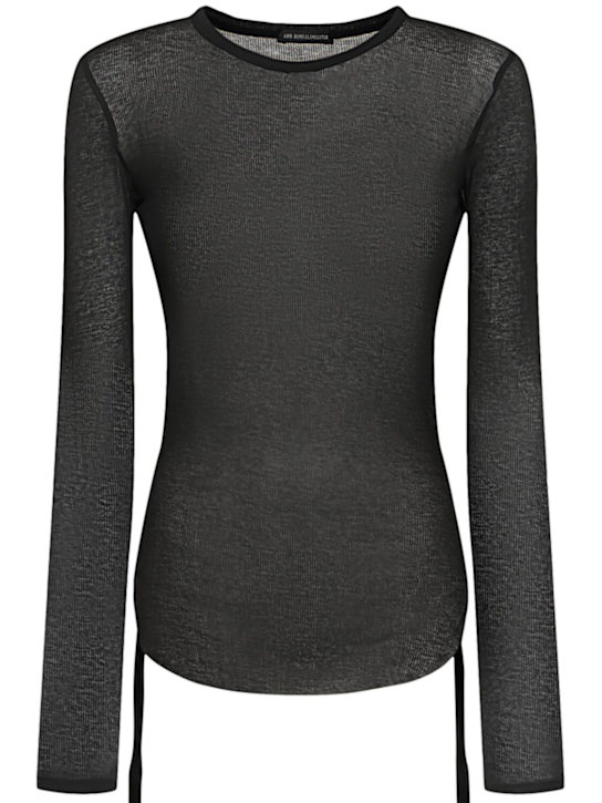 Ann Demeulemeester: Oke wrinkled jersey cropped top - women_0 | Luisa Via Roma