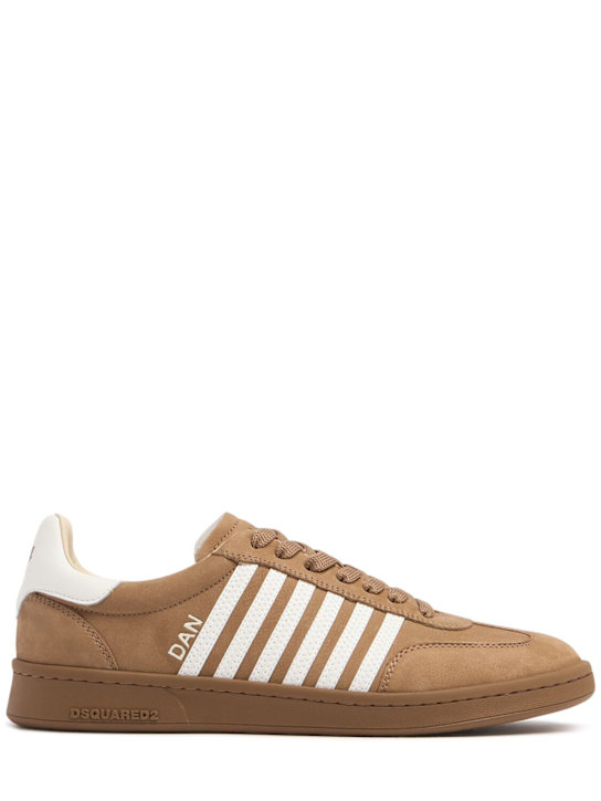 Dsquared2: Boxer leather sneakers - men_0 | Luisa Via Roma