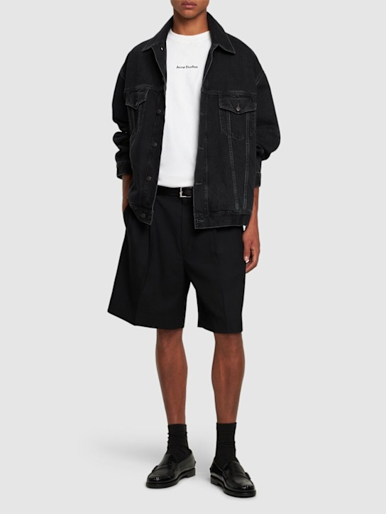 Acne Studios: Shorts aus gewebter Wolle „Radd“ - men_1 | Luisa Via Roma