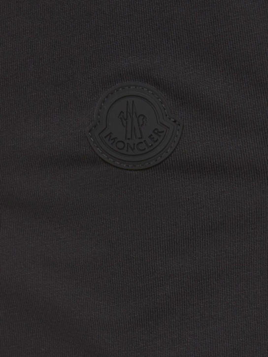 Moncler: Logo cotton t-shirt - men_3 | Luisa Via Roma