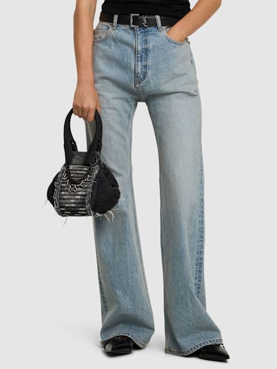 Diesel: XS D-Vina washed denim top handle bag - women_1 | Luisa Via Roma