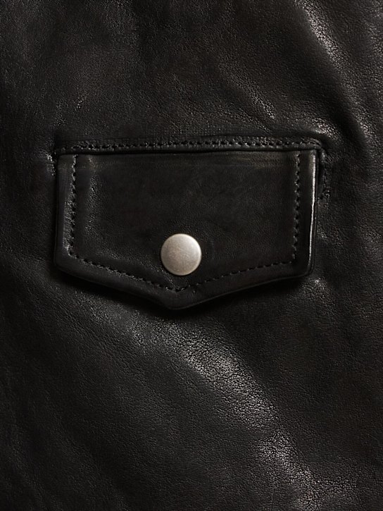 Ann Demeulemeester: Arvid Perfecto leather jacket - men_3 | Luisa Via Roma
