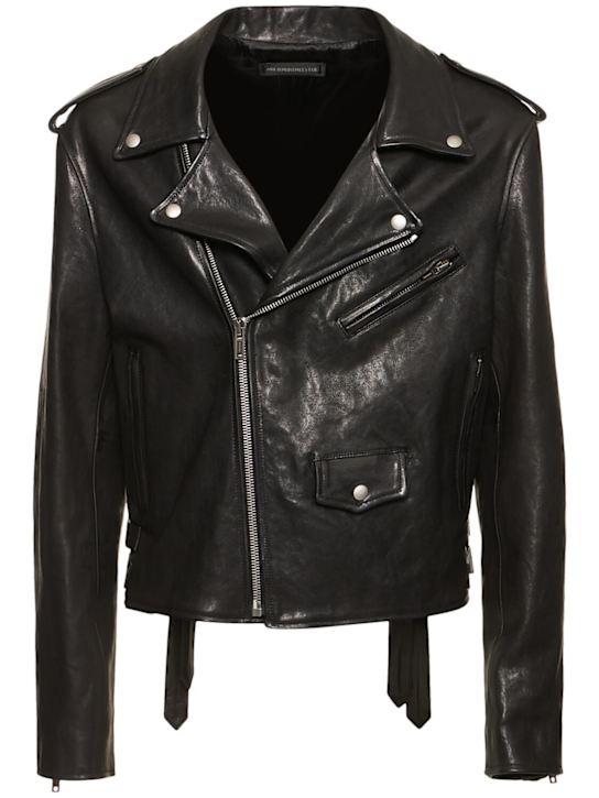 Ann Demeulemeester: Arvid Perfecto leather jacket - men_0 | Luisa Via Roma