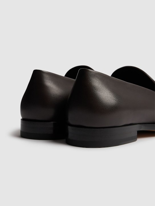 The Row: 20mm Novus leather loafers - Dark Brown - women_4 | Luisa Via Roma