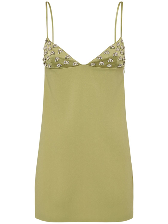 Blumarine: Embellished satin envers dress - women_0 | Luisa Via Roma