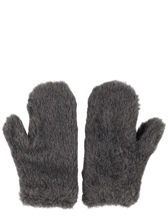 Max Mara: Ombrato3 teddy gloves - women_0 | Luisa Via Roma