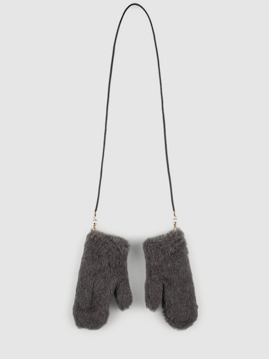 Max Mara: Ombrato3 teddy gloves - women_1 | Luisa Via Roma