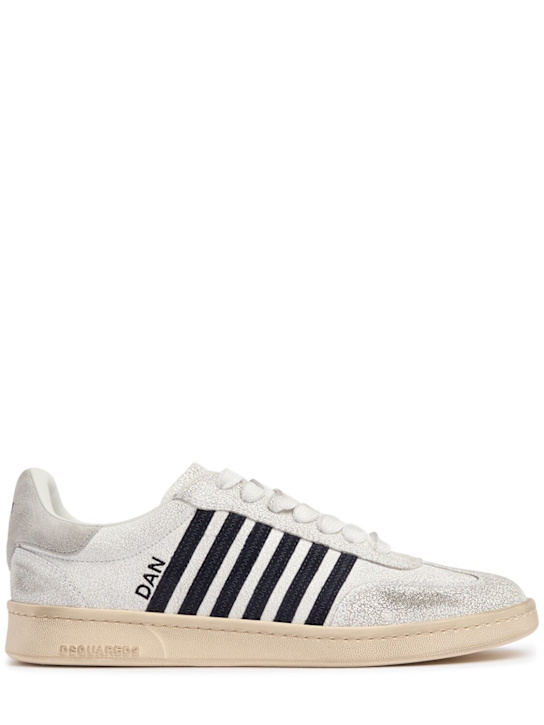 Dsquared2: Sneakers Boxer de piel - men_0 | Luisa Via Roma