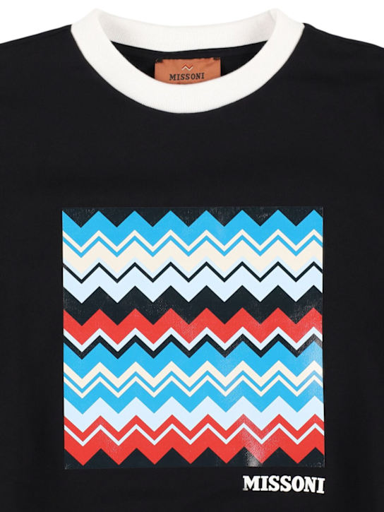 Missoni: コットンフリーススウェットシャツ - kids-boys_1 | Luisa Via Roma