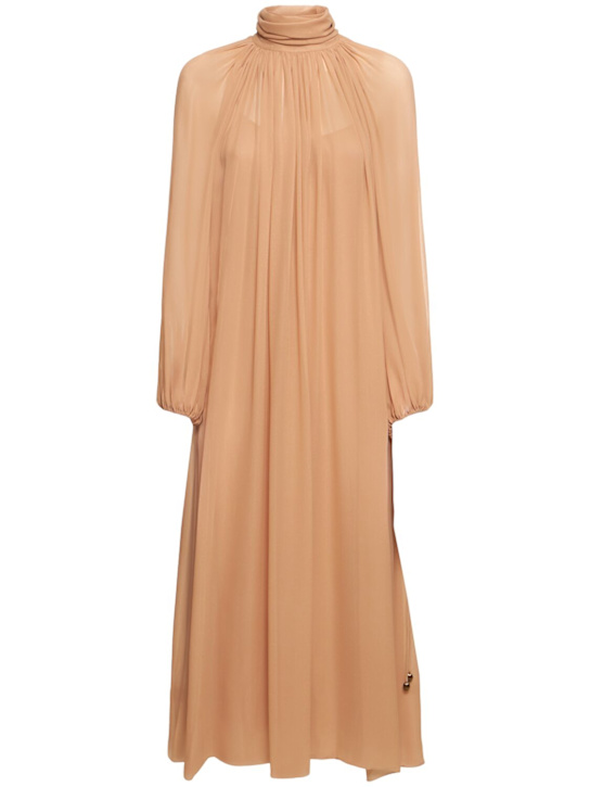 Chloé: Langes Kleid aus Georgette - women_0 | Luisa Via Roma