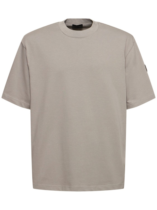 Moncler: Logo cotton t-shirt - men_0 | Luisa Via Roma