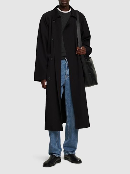 The Row: Manteau en laine Kolden - Noir - men_1 | Luisa Via Roma