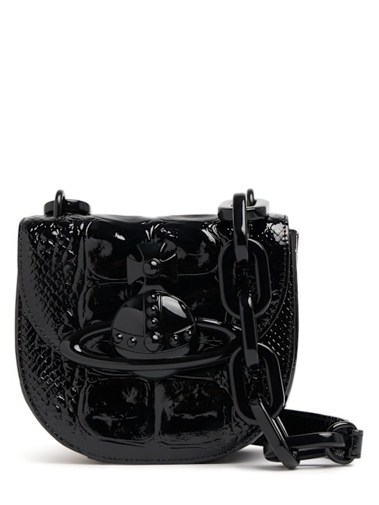Vivienne Westwood: Jodie Saddle embossed leather bag - women_0 | Luisa Via Roma