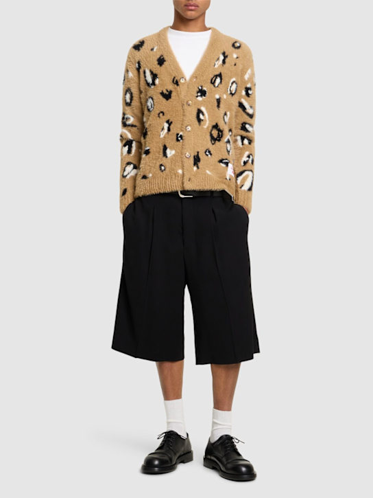 Charles Jeffrey LOVERBOY: Fluffy buttoned cardigan - Brown Leopard - men_1 | Luisa Via Roma