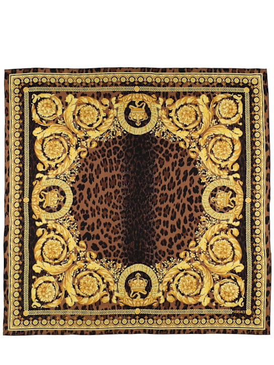 Versace: Printed silk scarf - women_0 | Luisa Via Roma