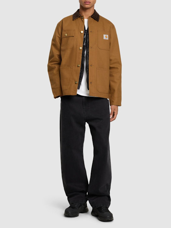 Carhartt WIP: Michigan stonewashed poly blend coat - men_1 | Luisa Via Roma
