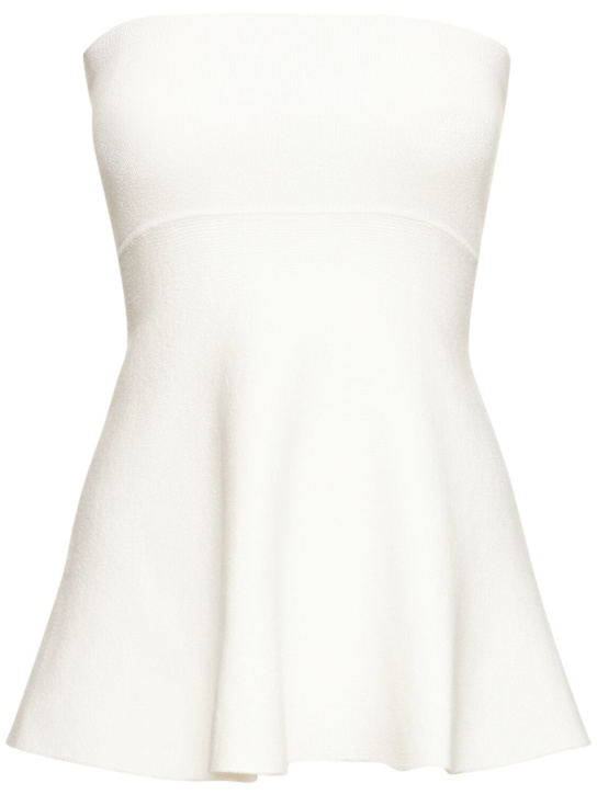 The Frankie Shop: Agathe viscose blend knit bustier top - women_0 | Luisa Via Roma