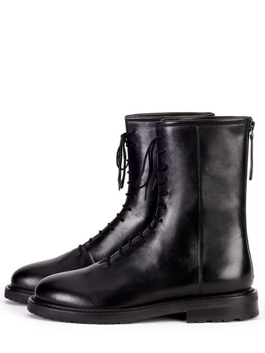 Legres: Botas Combat de piel 20mm - Negro - women_0 | Luisa Via Roma