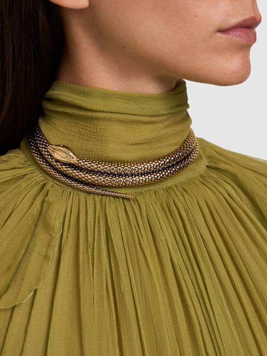 Chloé: Snake choker - Antique Gold - women_1 | Luisa Via Roma