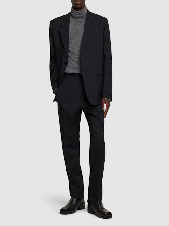 Jil Sander: Tailored wool gabardine suit - men_1 | Luisa Via Roma