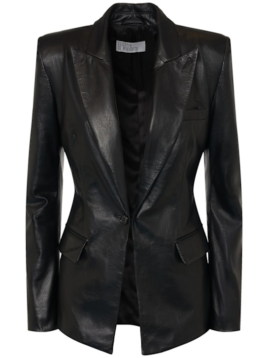 Giuseppe Di Morabito: Leather blazer - women_0 | Luisa Via Roma