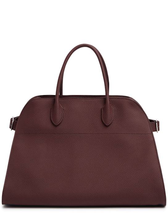 The Row: Soft Margaux 15 matte grain leather bag - women_0 | Luisa Via Roma