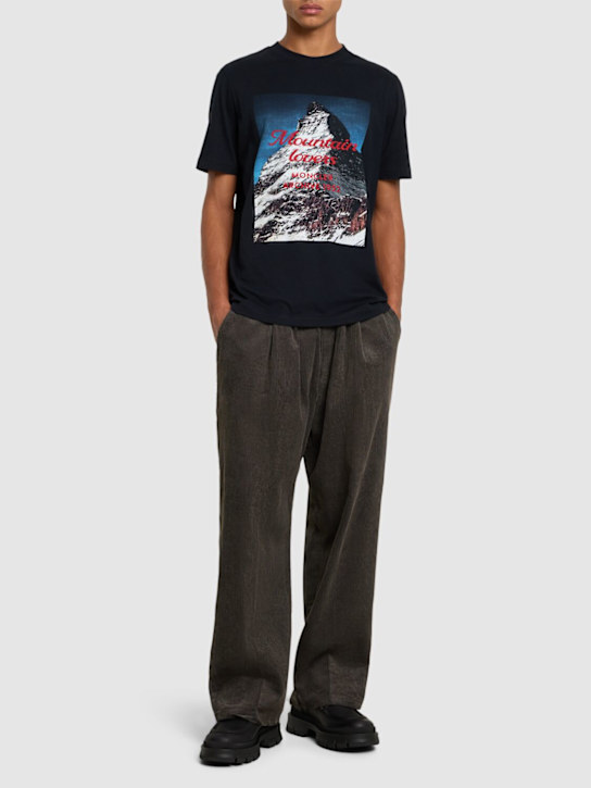 Moncler: Emerized cotton t-shirt - men_1 | Luisa Via Roma