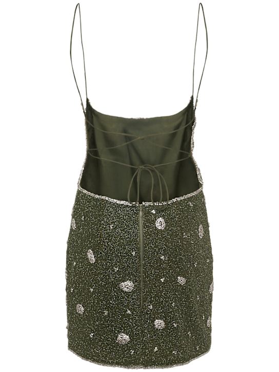 Giuseppe Di Morabito: Embellished mini dress - Green - women_3 | Luisa Via Roma