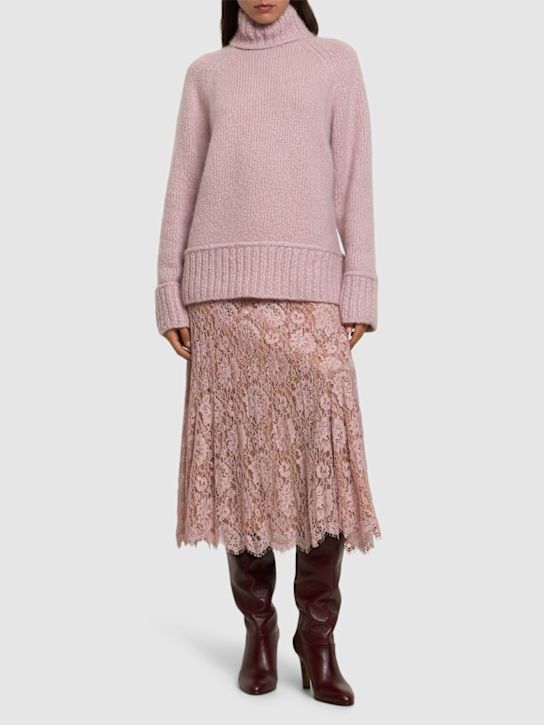 Michael Kors Collection: Dance Crushed cotton blend lace skirt - Pink - women_1 | Luisa Via Roma