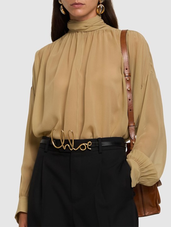 Chloé: C Chloe soft leather belt - women_1 | Luisa Via Roma