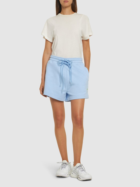 adidas By Stella McCartney: ASMC high waist terry shorts - women_1 | Luisa Via Roma