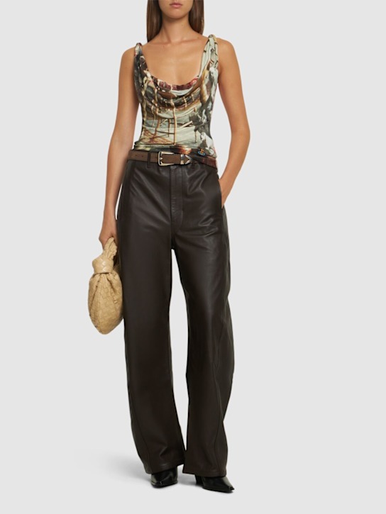 Vivienne Westwood: Anna printed jersey off shoulder top - women_1 | Luisa Via Roma