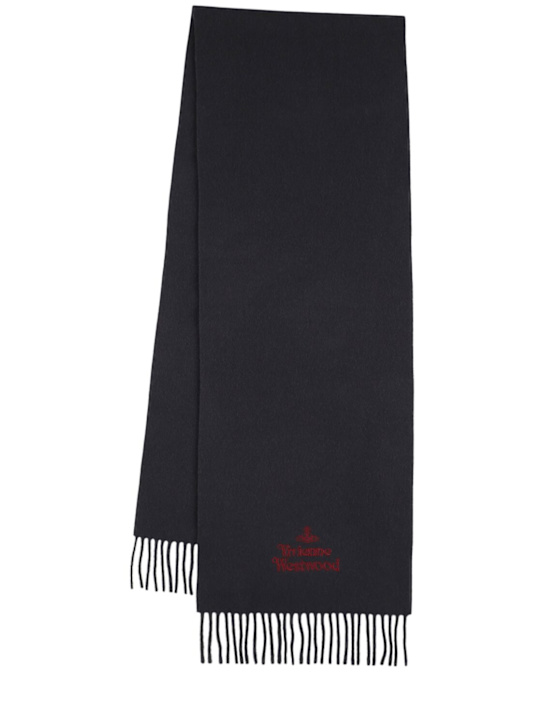 Vivienne Westwood: Wool embroidered logo scarf - women_0 | Luisa Via Roma