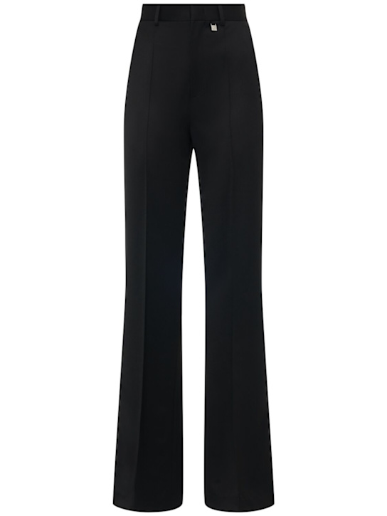 Giuseppe Di Morabito: Wool tailoring high waist straight pants - Black - women_0 | Luisa Via Roma