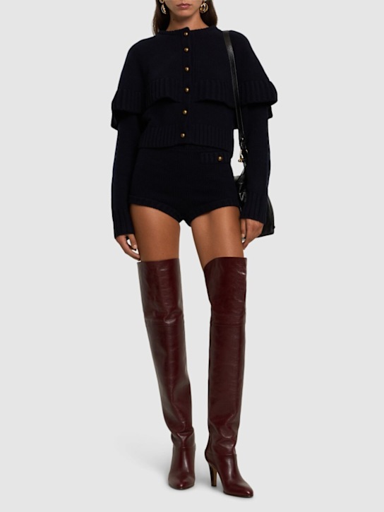 Chloé: Wool & cashmere knit cape cardigan - women_1 | Luisa Via Roma