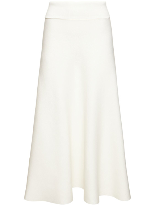 The Frankie Shop: Gabrielle viscose blend knit midi skirt - women_0 | Luisa Via Roma