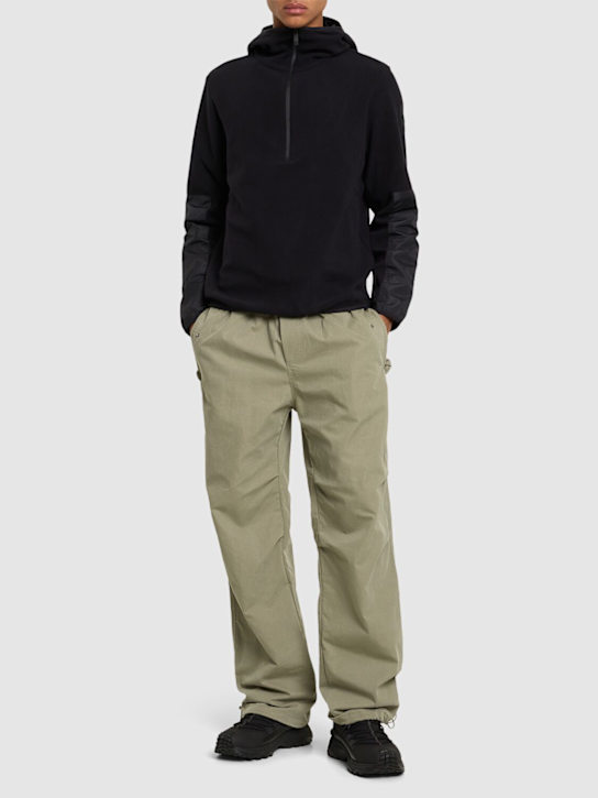 Moncler: Nylon zip-up hooded sweatshirt - men_1 | Luisa Via Roma