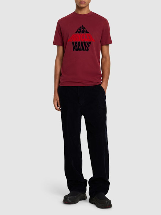 Moncler: Emerized cotton t-shirt - men_1 | Luisa Via Roma
