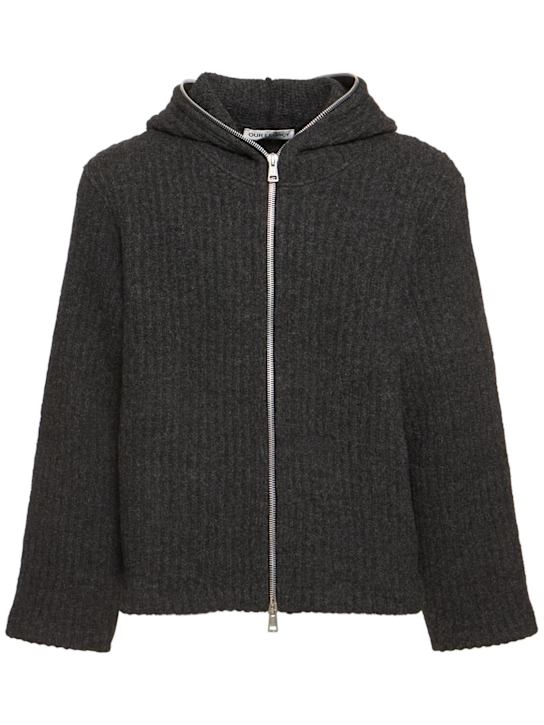 Our Legacy: Full-zip hooded knit sweater - men_0 | Luisa Via Roma