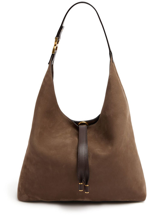 Chloé: Marcie nubuck leather tote bag - women_0 | Luisa Via Roma