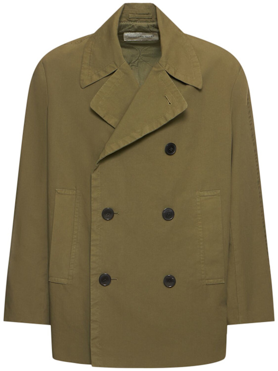 Dries Van Noten: Razel water-repellent cotton short coat - Khaki - men_0 | Luisa Via Roma