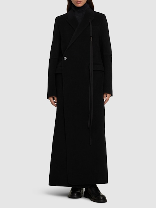 Ann Demeulemeester: Eleni wool felt long coat - women_1 | Luisa Via Roma