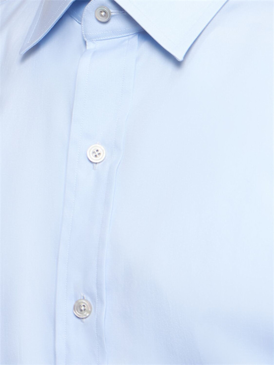 Tom Ford: Cotton poplin slim fit shirt - Light Blue - men_5 | Luisa Via Roma