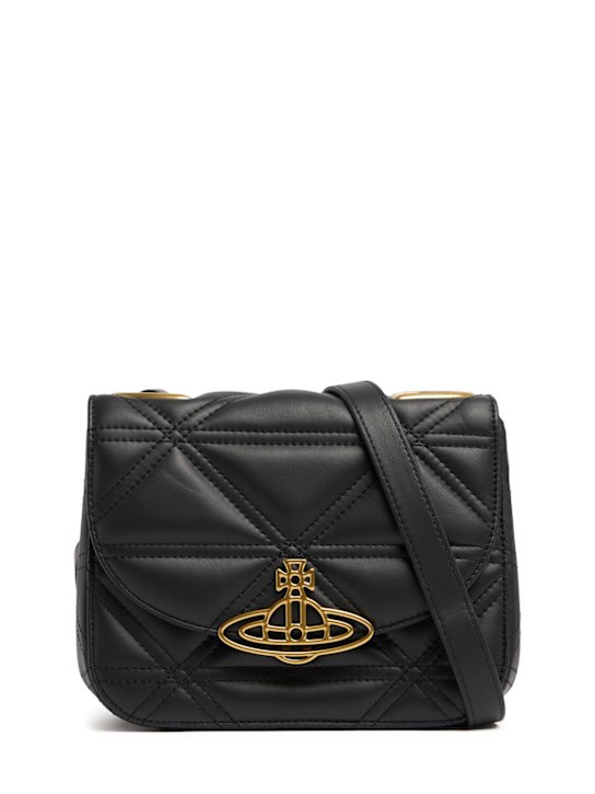 Vivienne Westwood: Linda quilted Napa leather shoulder bag - women_0 | Luisa Via Roma