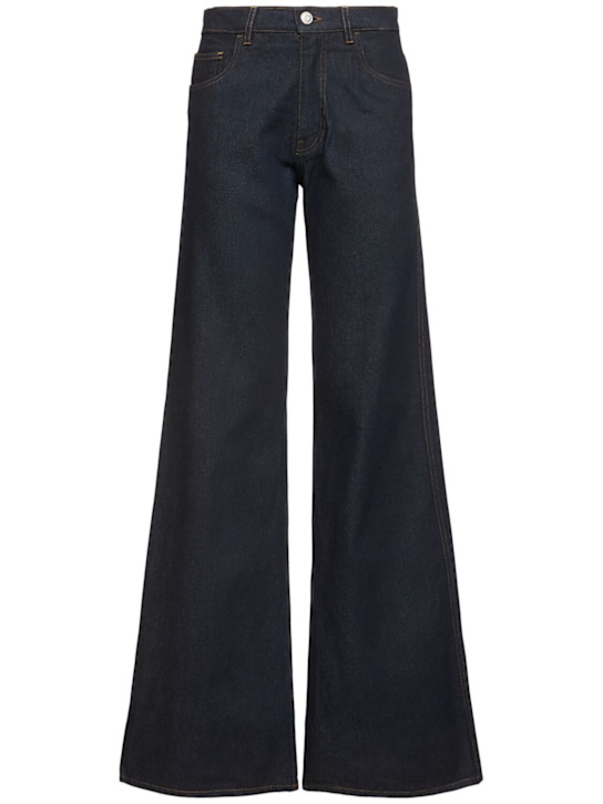 Coperni: Wide leg cotton denim jeans - women_0 | Luisa Via Roma