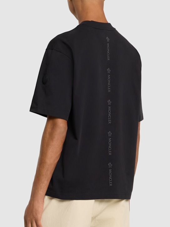 Moncler: Logo cotton t-shirt - men_2 | Luisa Via Roma