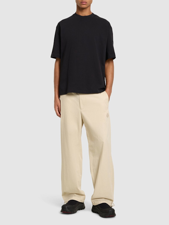 Moncler: Logo cotton t-shirt - men_1 | Luisa Via Roma